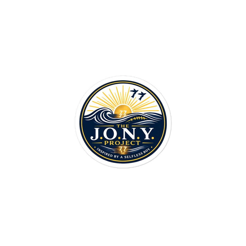Journey On. Never Yield.™ Logo Sticker