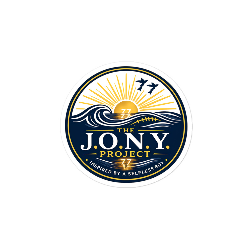 Journey On. Never Yield.™ Logo Sticker - Image 2