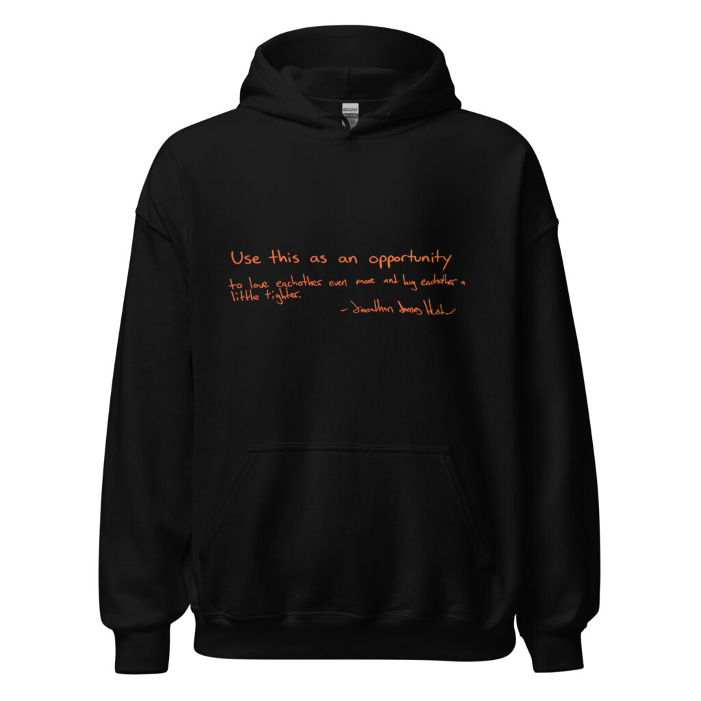 Jony's Words Hoodie - Black/Orange
