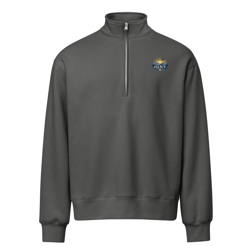 Journey On. Never Yield. Heavyweight Half-Zip Pullover